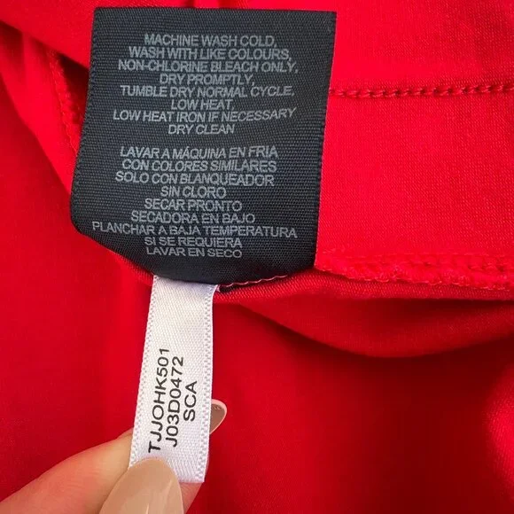 Tommy Hilfiger Tommy Embroidered Logo Red T-Shirt Dress Small / Sporty Spice - Picture 12 of 14